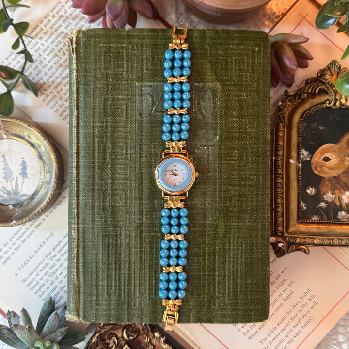 Gold Beaded Watch