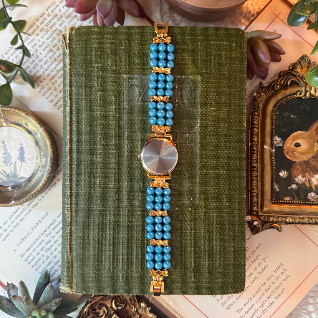 Gold Beaded Watch