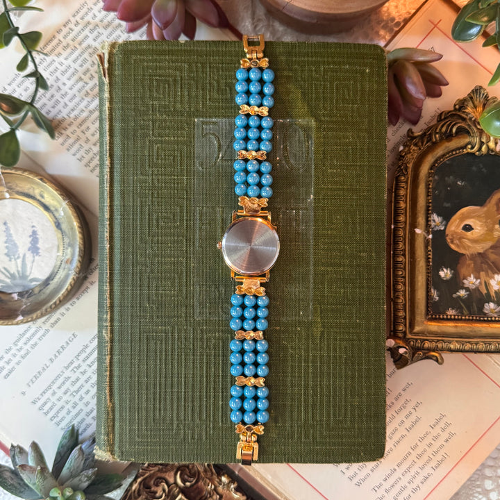 Gold Beaded Watch