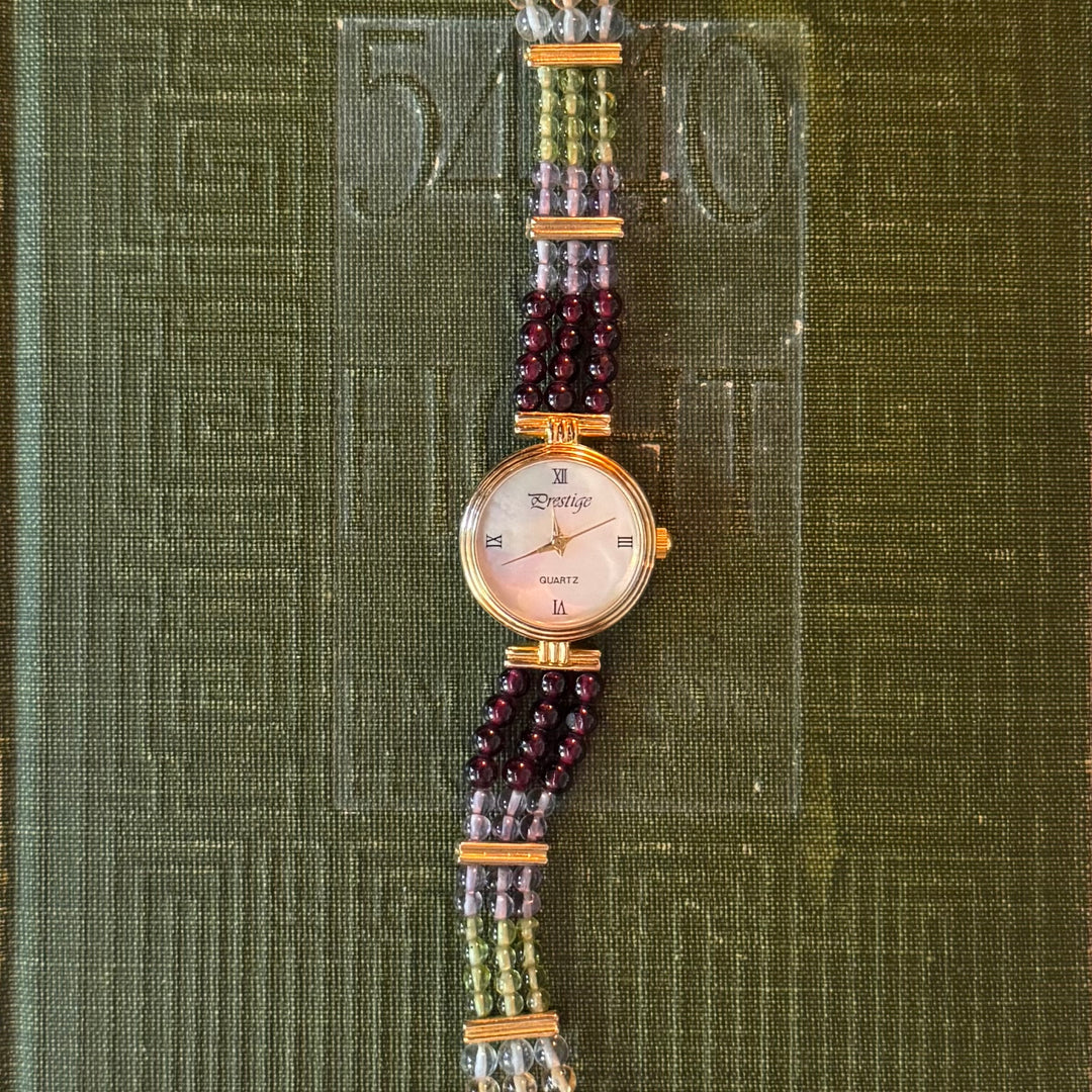 Gold Beaded Watch