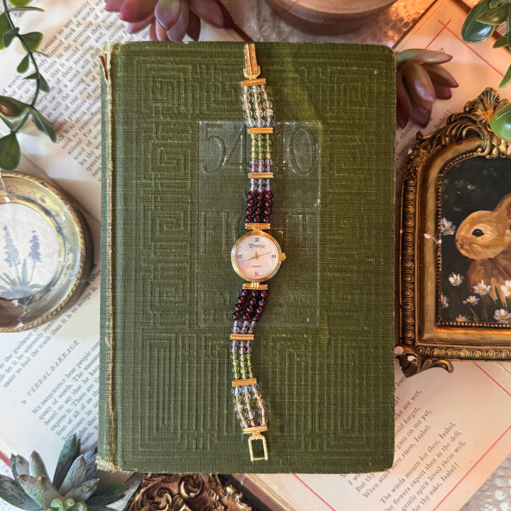 Gold Beaded Watch