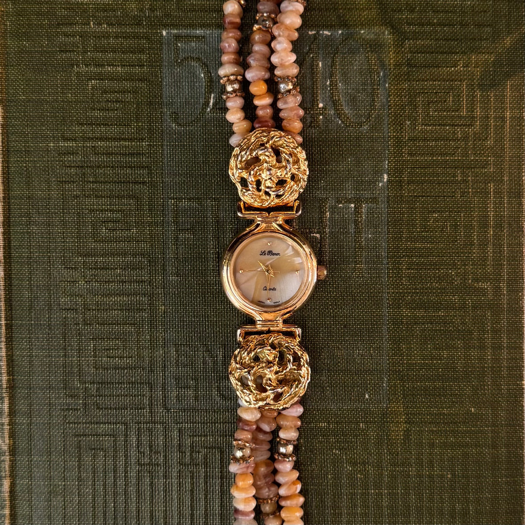 Gold Beaded Watch