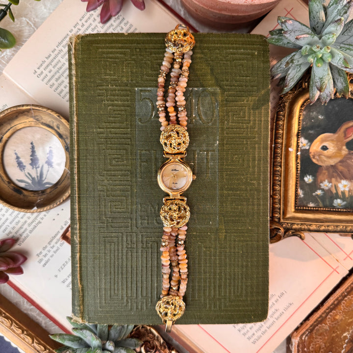 Gold Beaded Watch