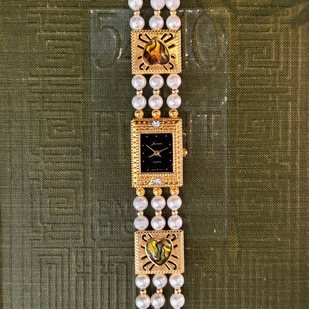 Gold Pearl & Abalone Watch