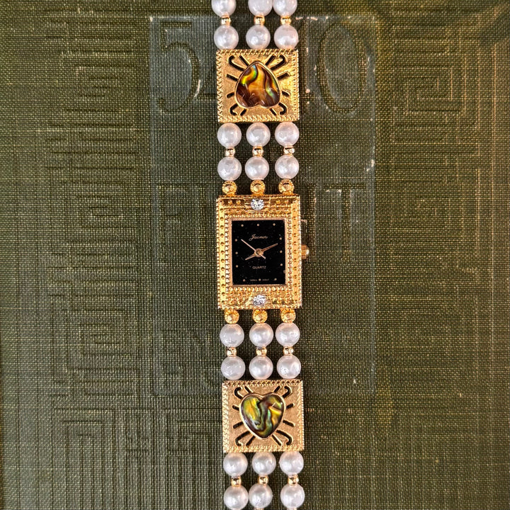 Gold Pearl & Abalone Watch