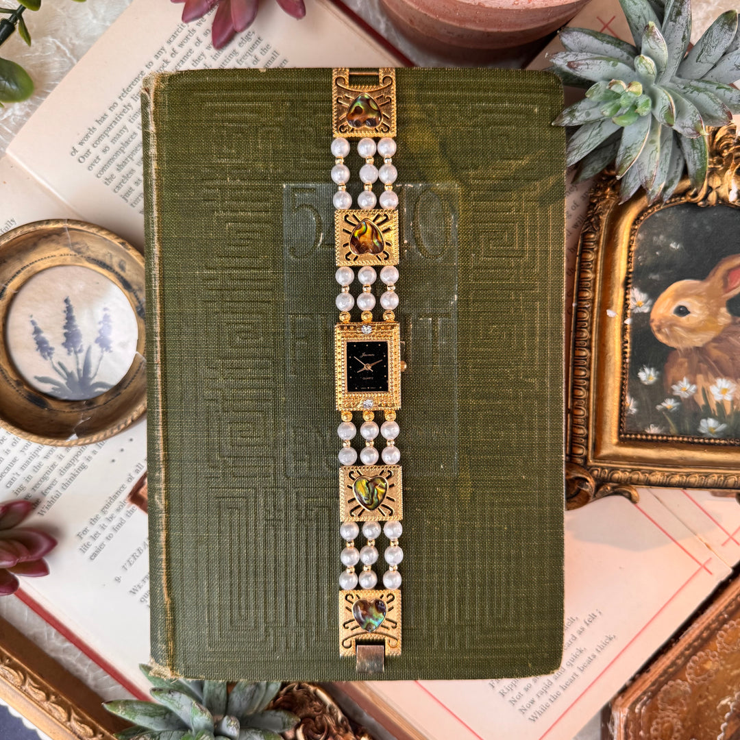 Gold Pearl & Abalone Watch
