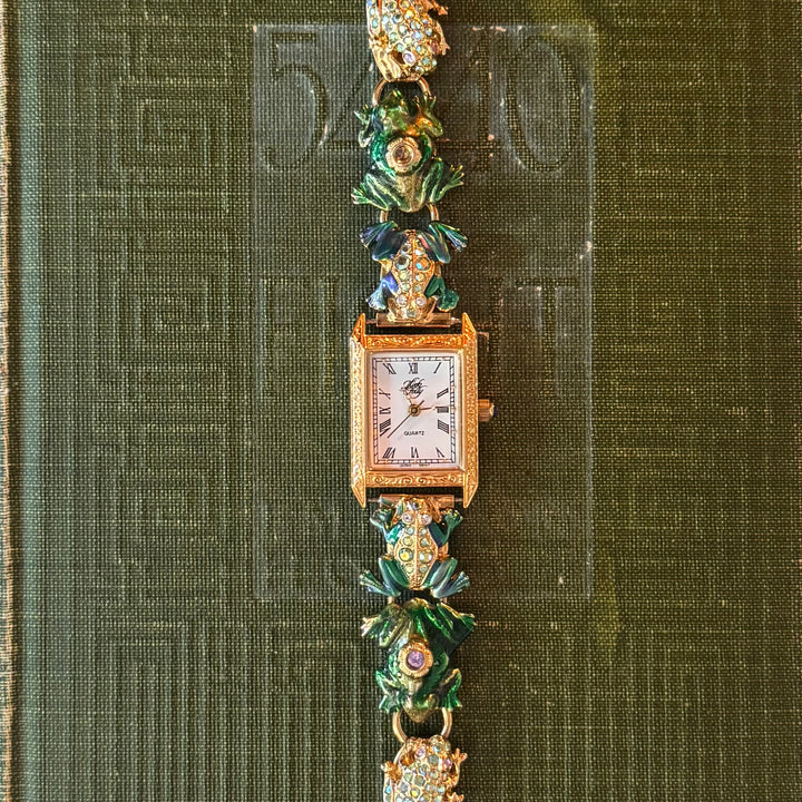 Extremely Rare Kirks Folly Frog Charm Watch