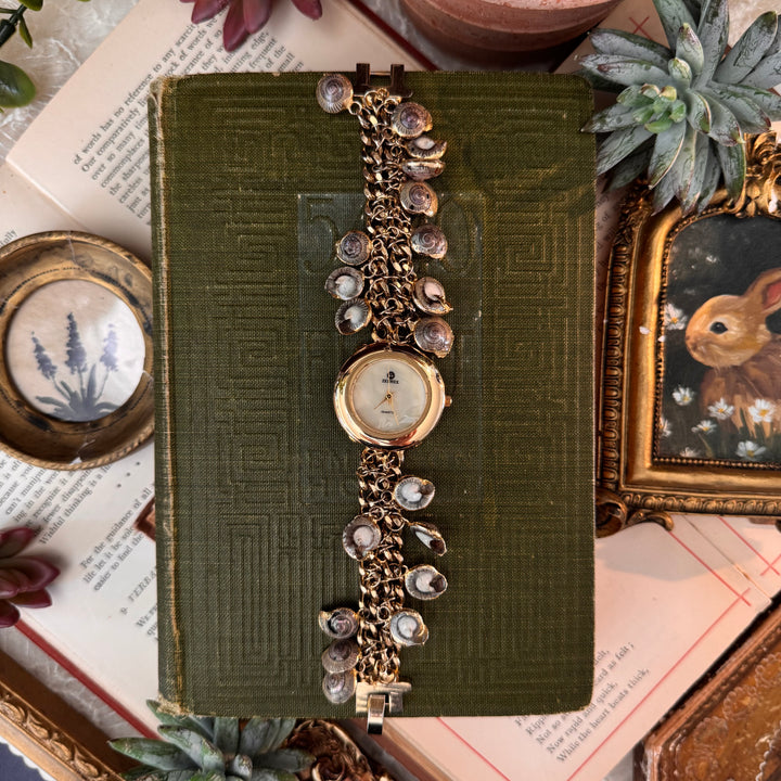Gold Shell Charm Watch