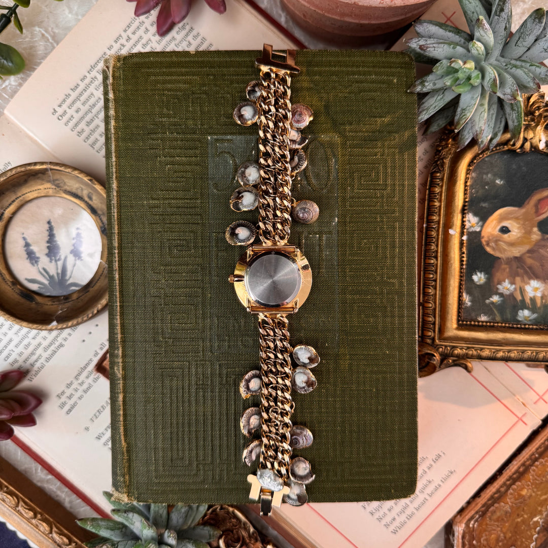 Gold Shell Charm Watch