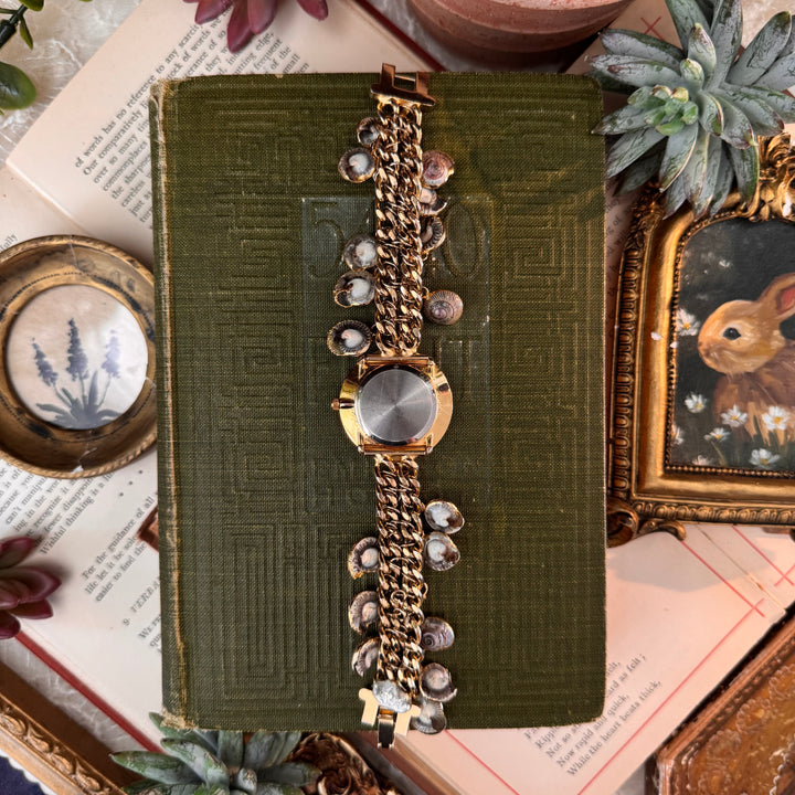 Gold Shell Charm Watch