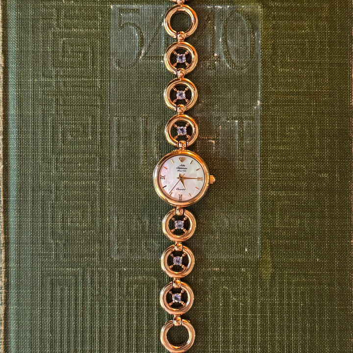 Gold Jules Jurgensen Watch with Genuine Stones