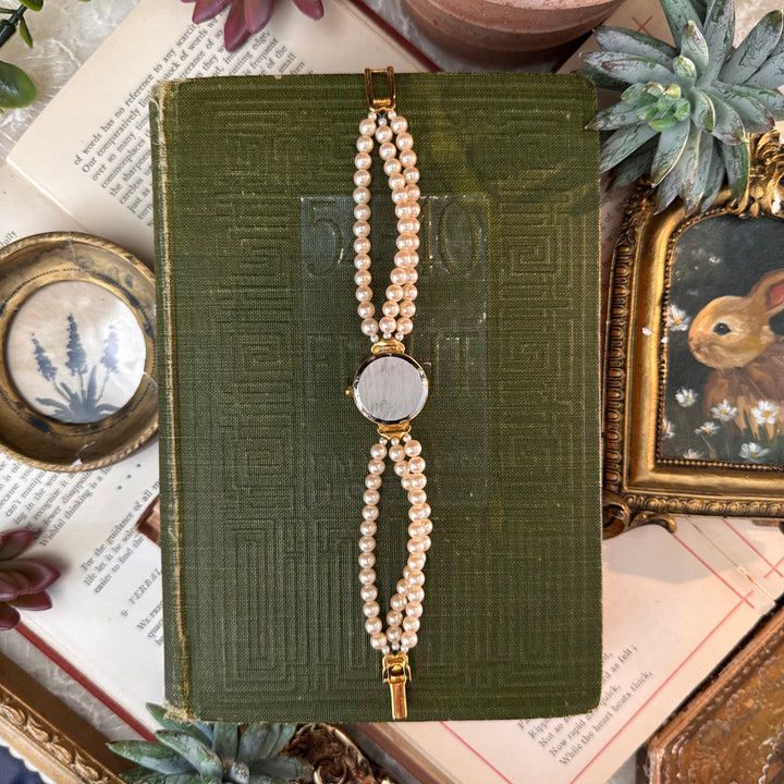 Gold Pearl String Watch