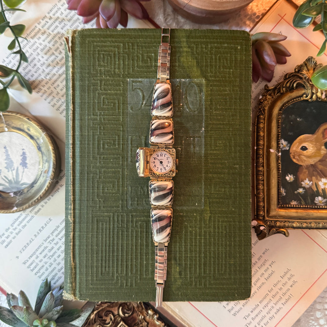 Rare Gold Hand Painted Enamel Watch