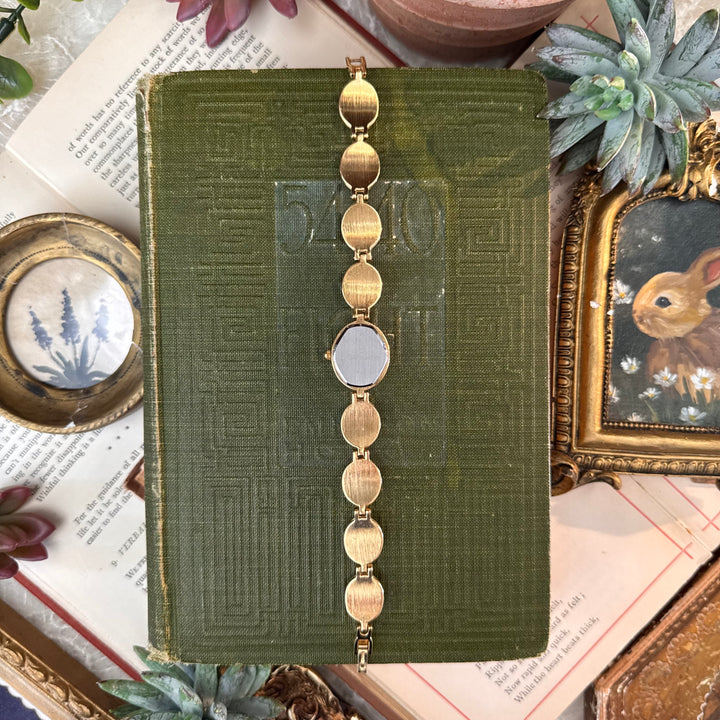 Gold Multicolor Cabochon Watch