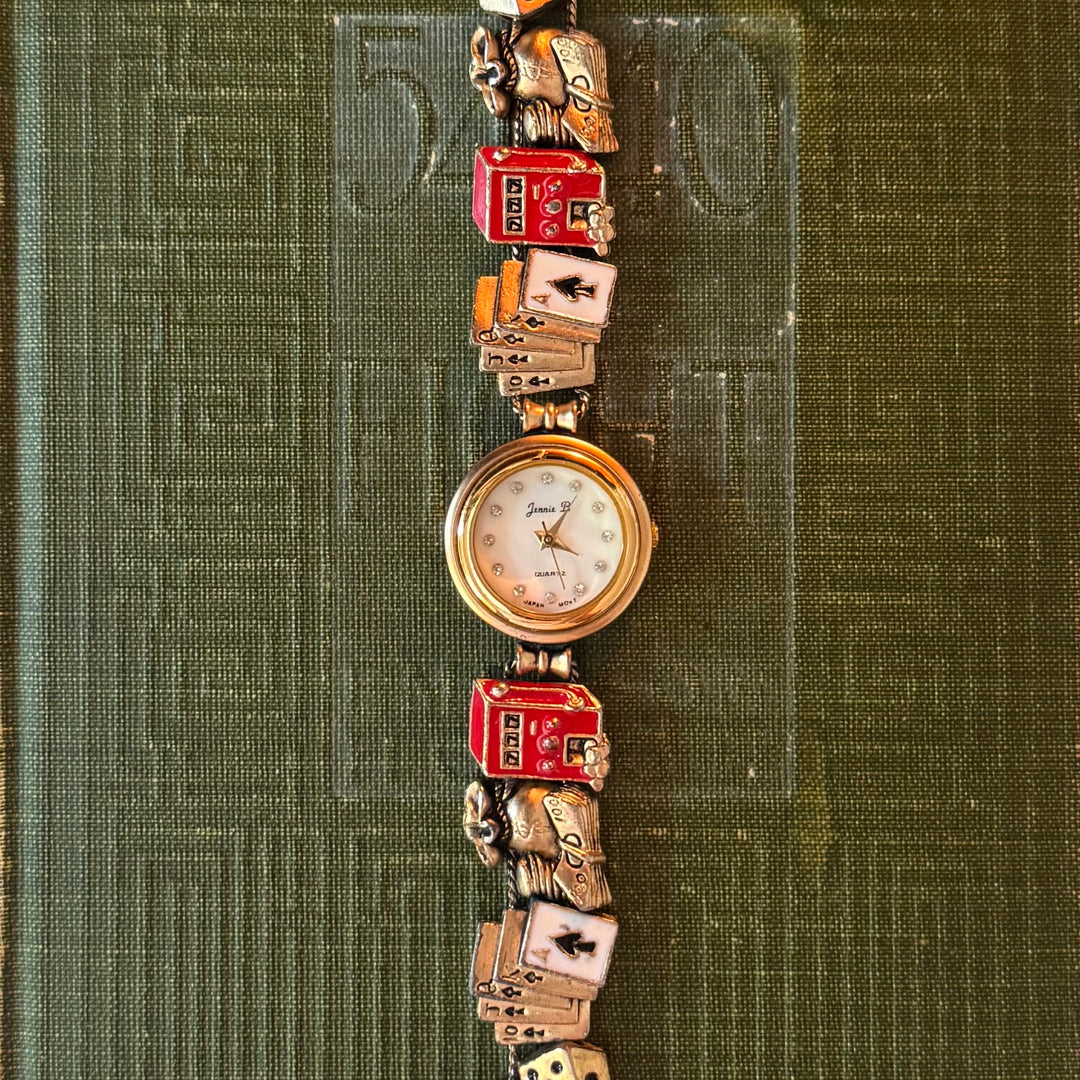 Repurposed Gold Casino Charm Watch