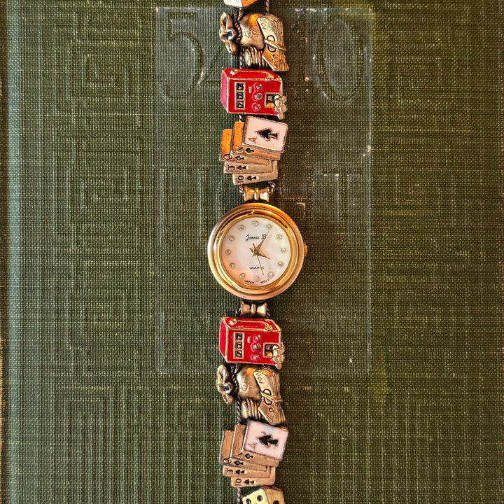 Repurposed Gold Casino Charm Watch