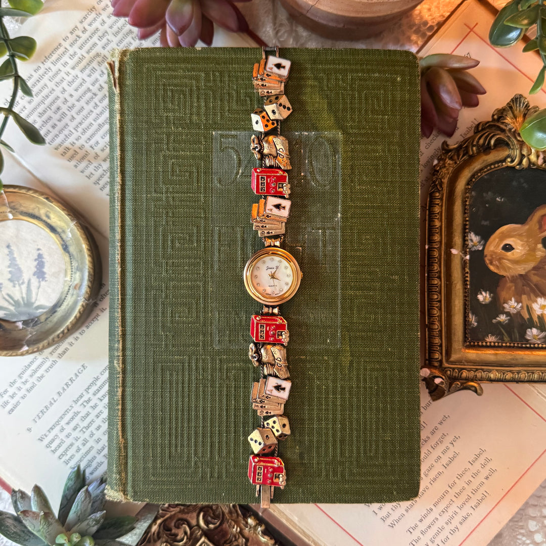 Repurposed Gold Casino Charm Watch