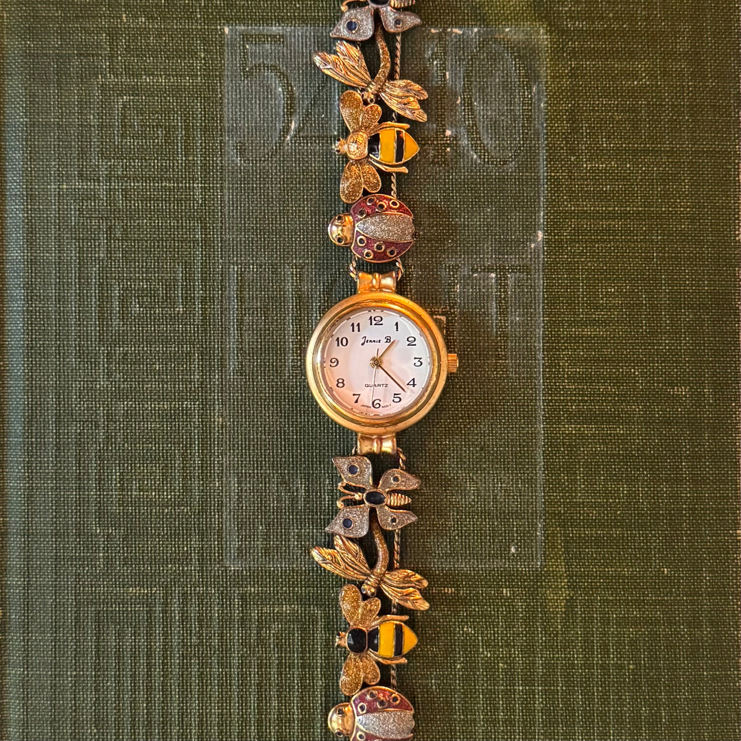 Gold Insect Charm Watch