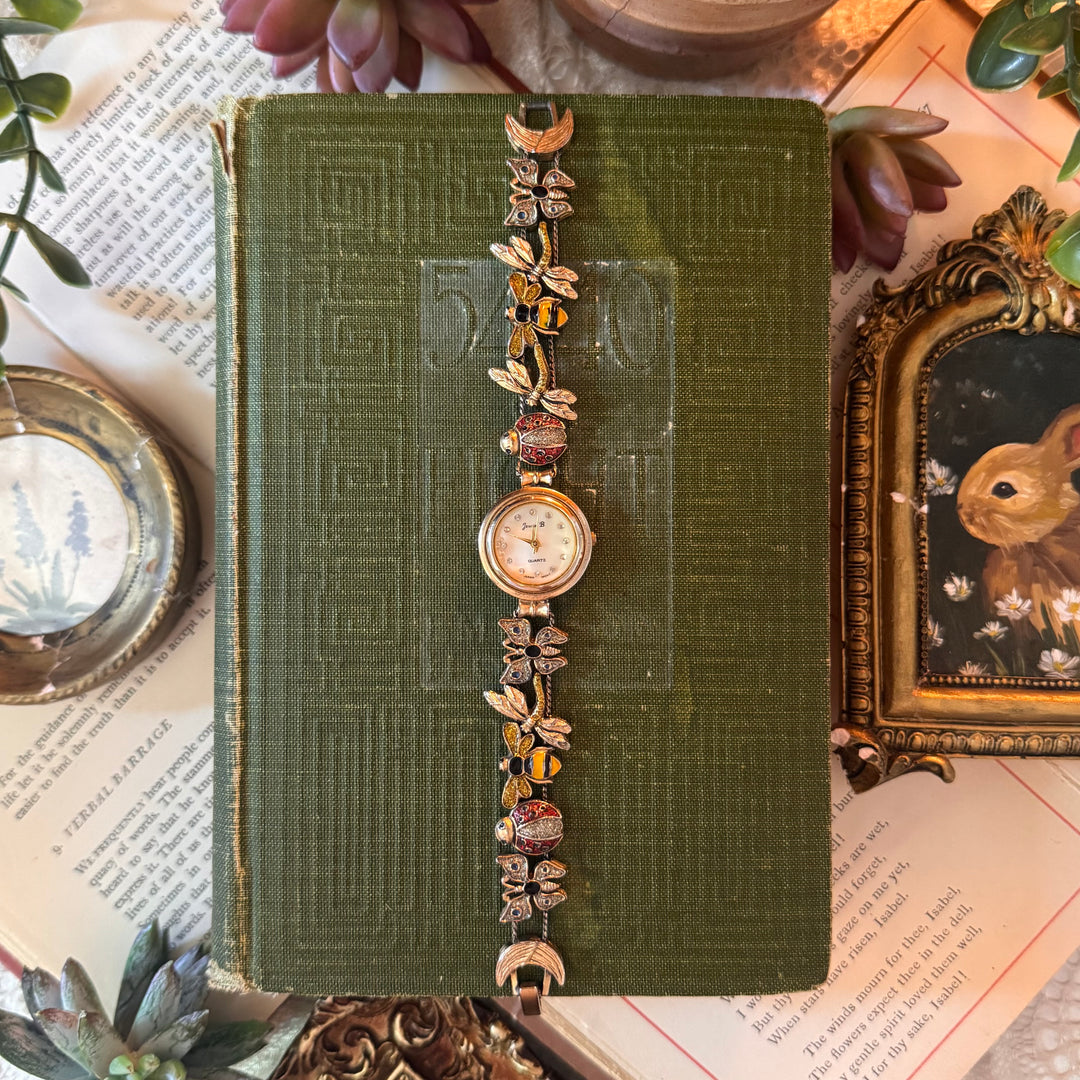 Gold Insect Charm Watch