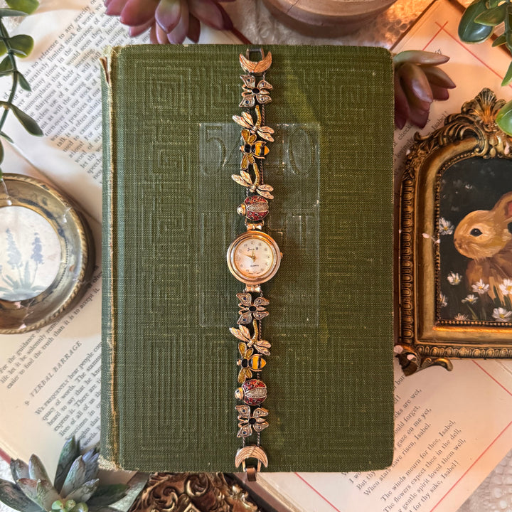 Gold Insect Charm Watch