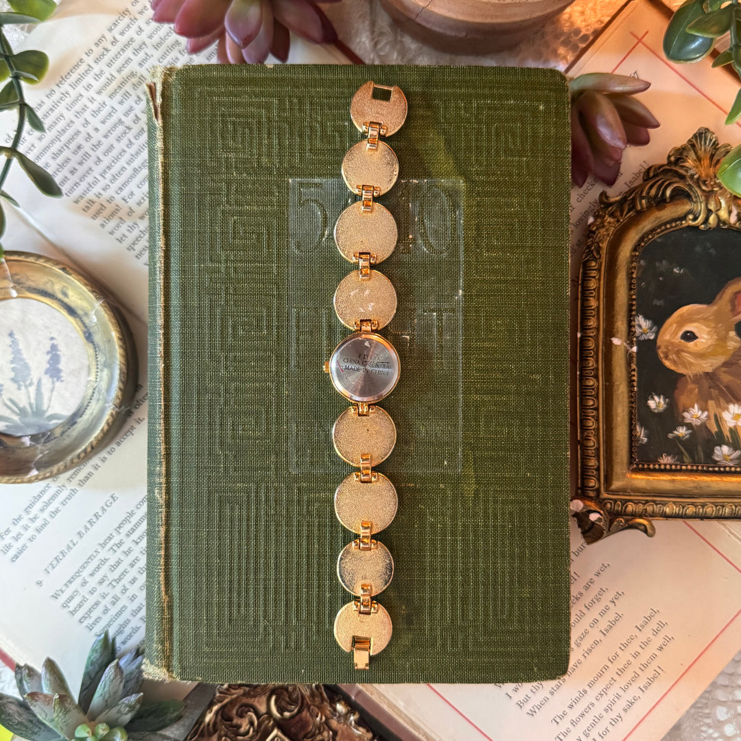 Gold Watch with Bird Accents