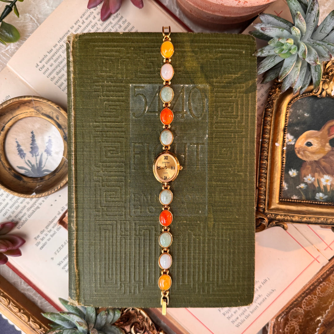Gold Cabochon Watch