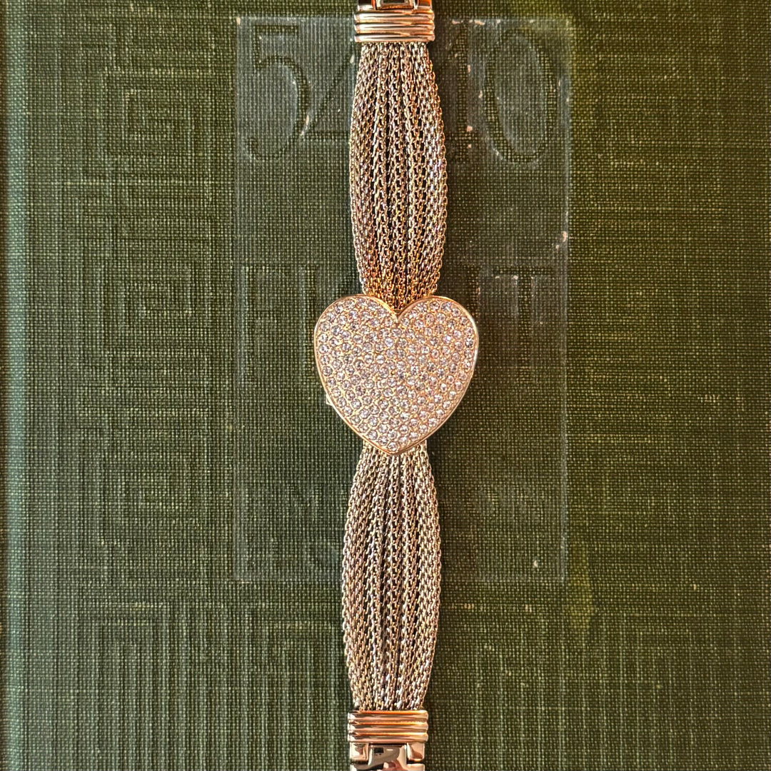 Gold Heart Peekaboo Watch