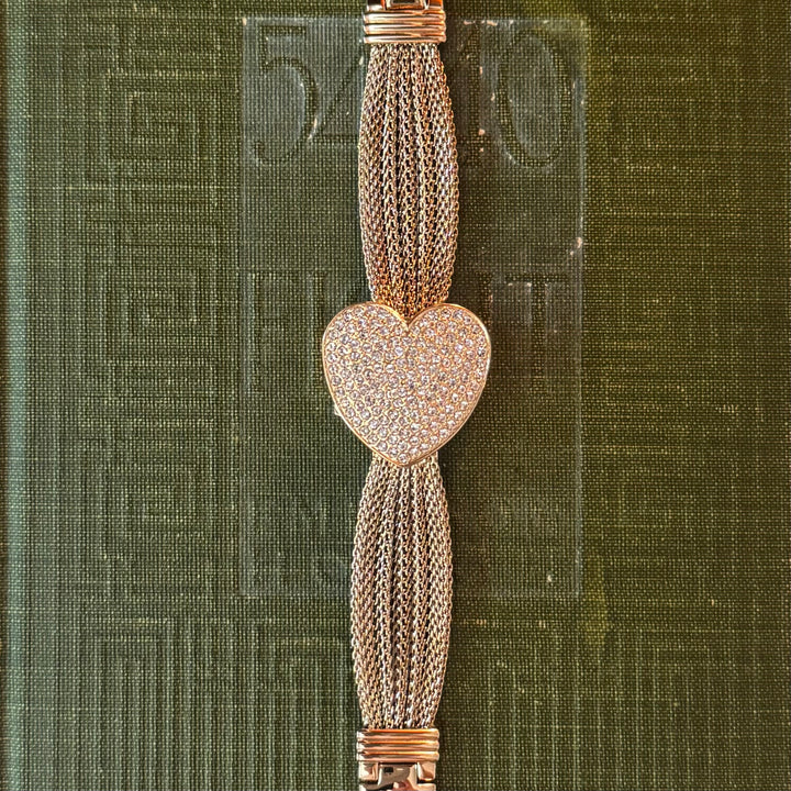Gold Heart Peekaboo Watch