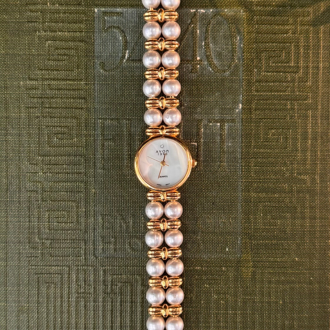 Gold Pearl Watch