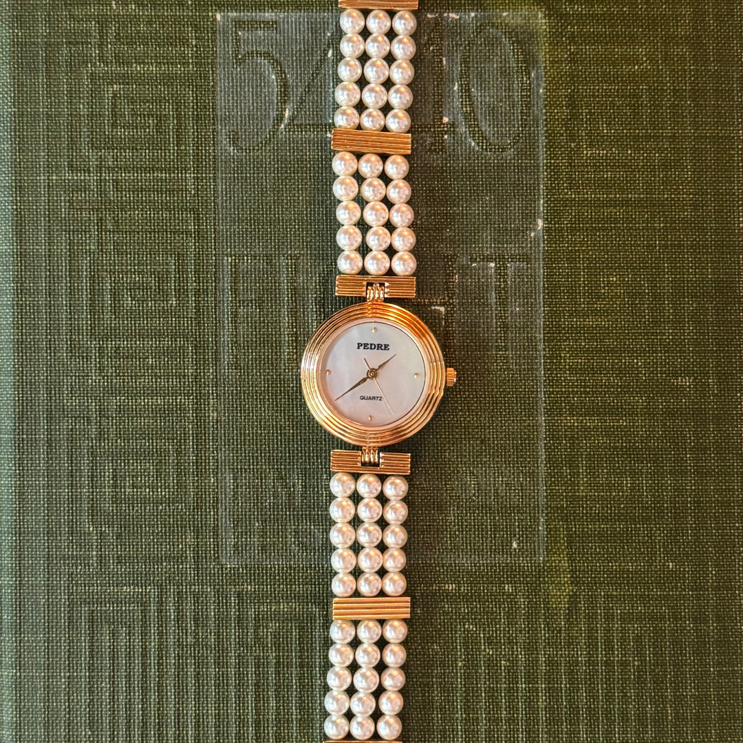 Gold Pearl Watch
