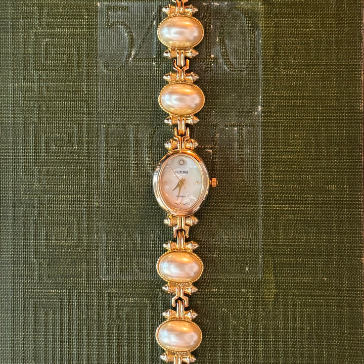 Gold Pearl Watch