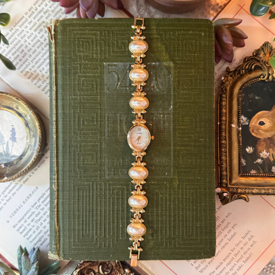 Gold Pearl Watch