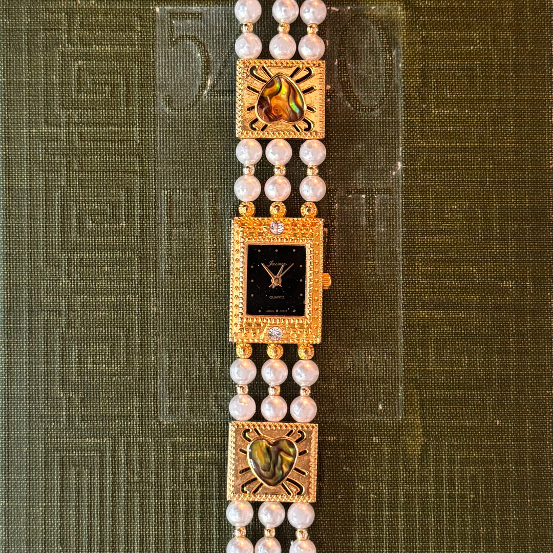 Gold Pearl & Abalone Watch