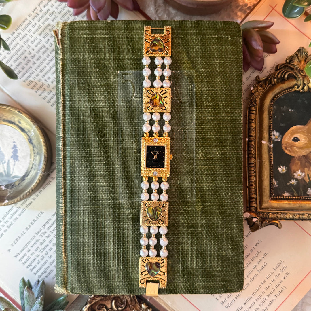 Gold Pearl & Abalone Watch