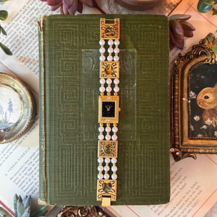 Gold Pearl & Abalone Watch