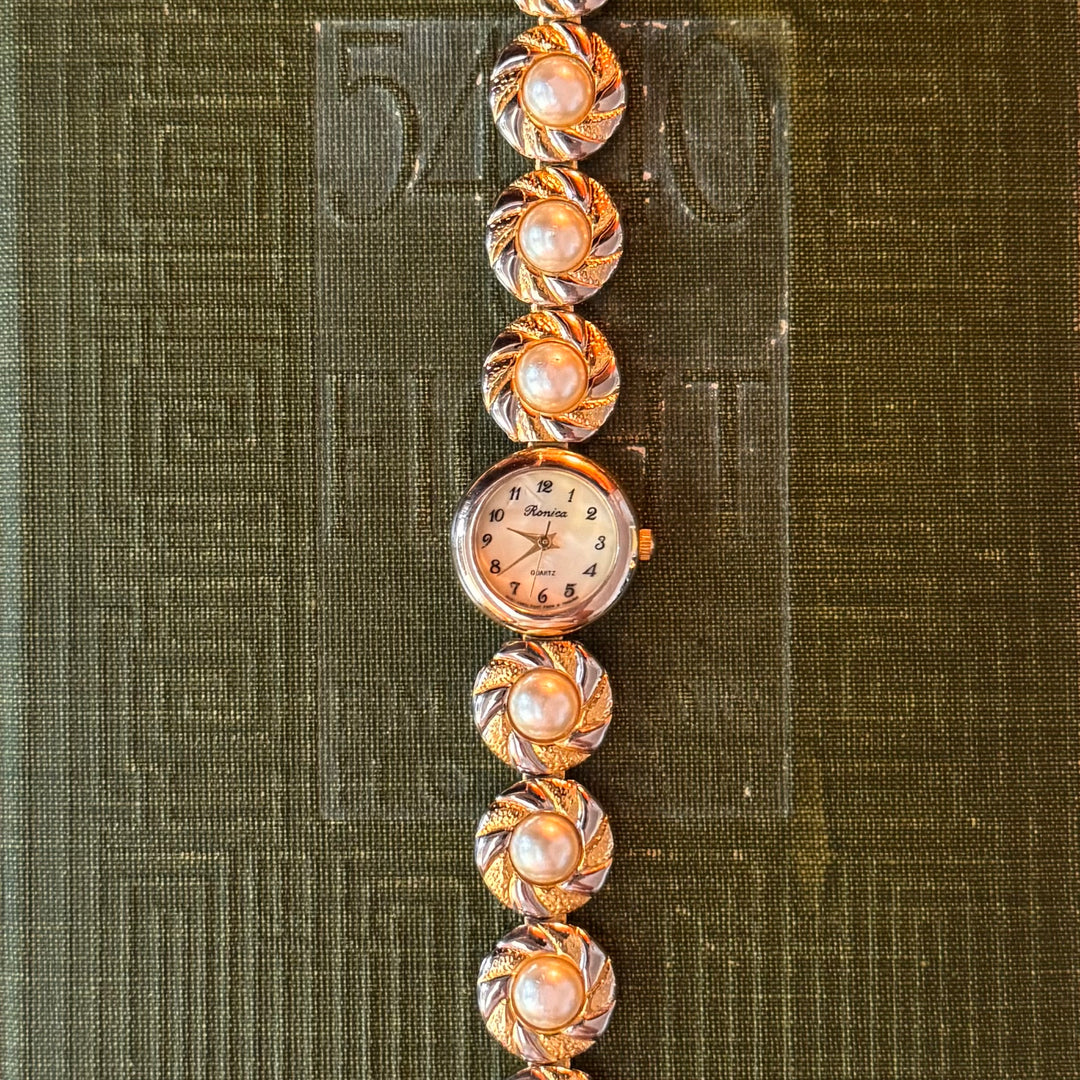 Gold Pearl Watch