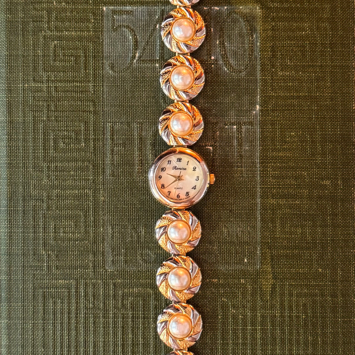 Gold Pearl Watch