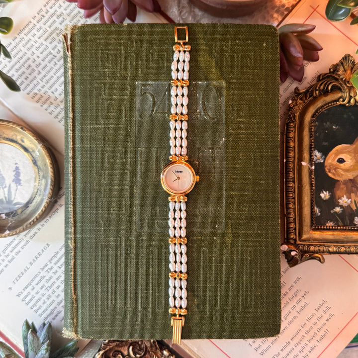 Gold Pearl Watch