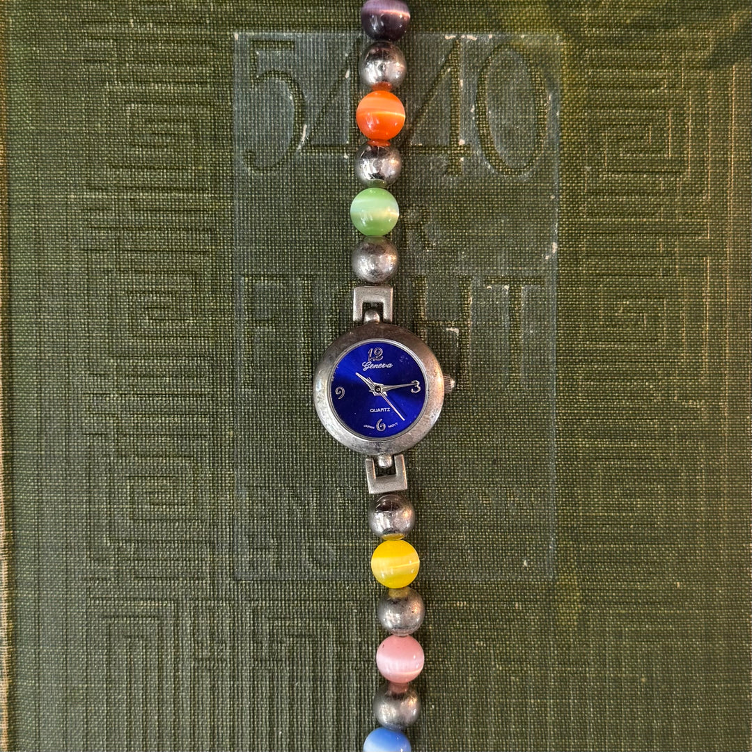 Silver Beaded Watch