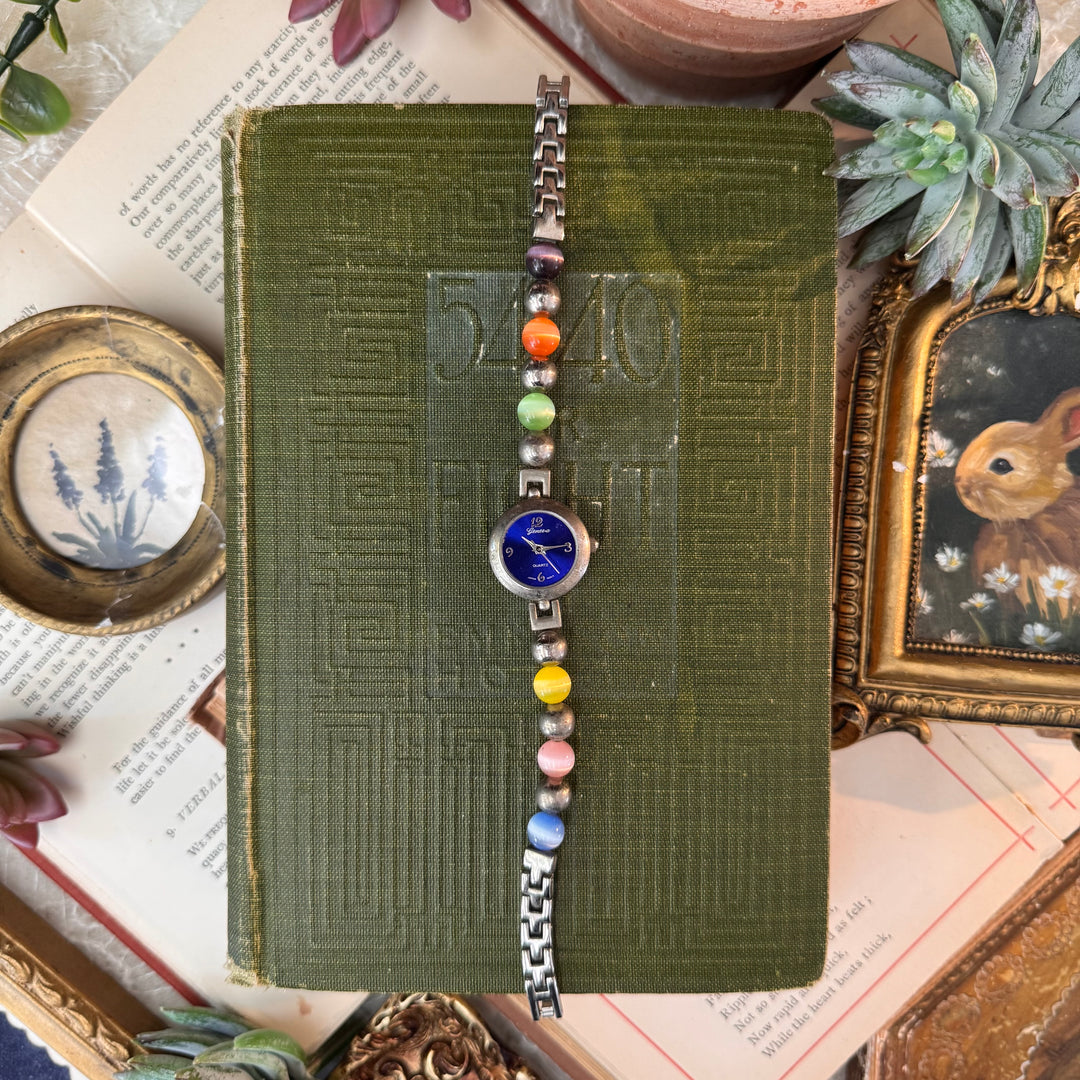 Silver Beaded Watch