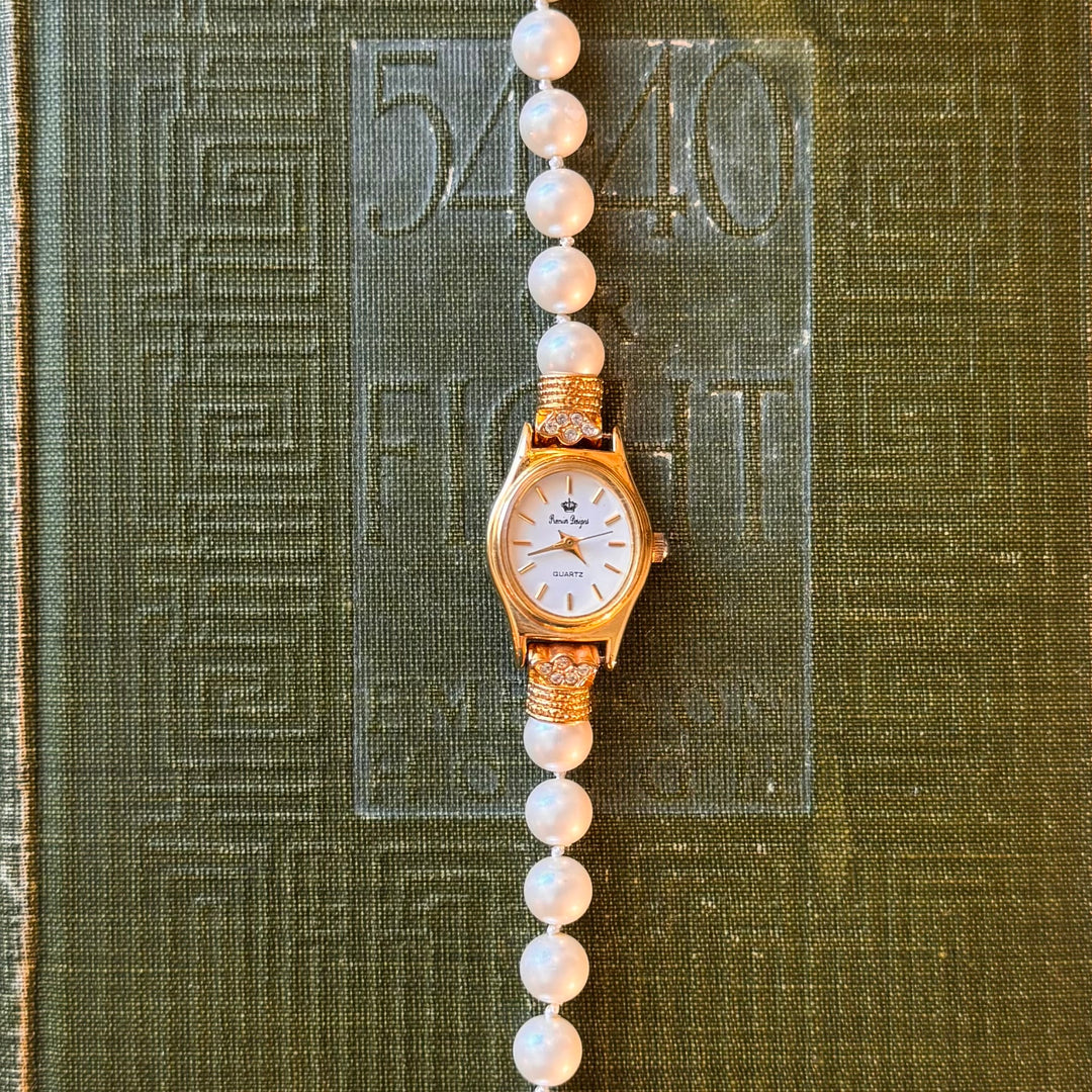 Gold Pearl Watch