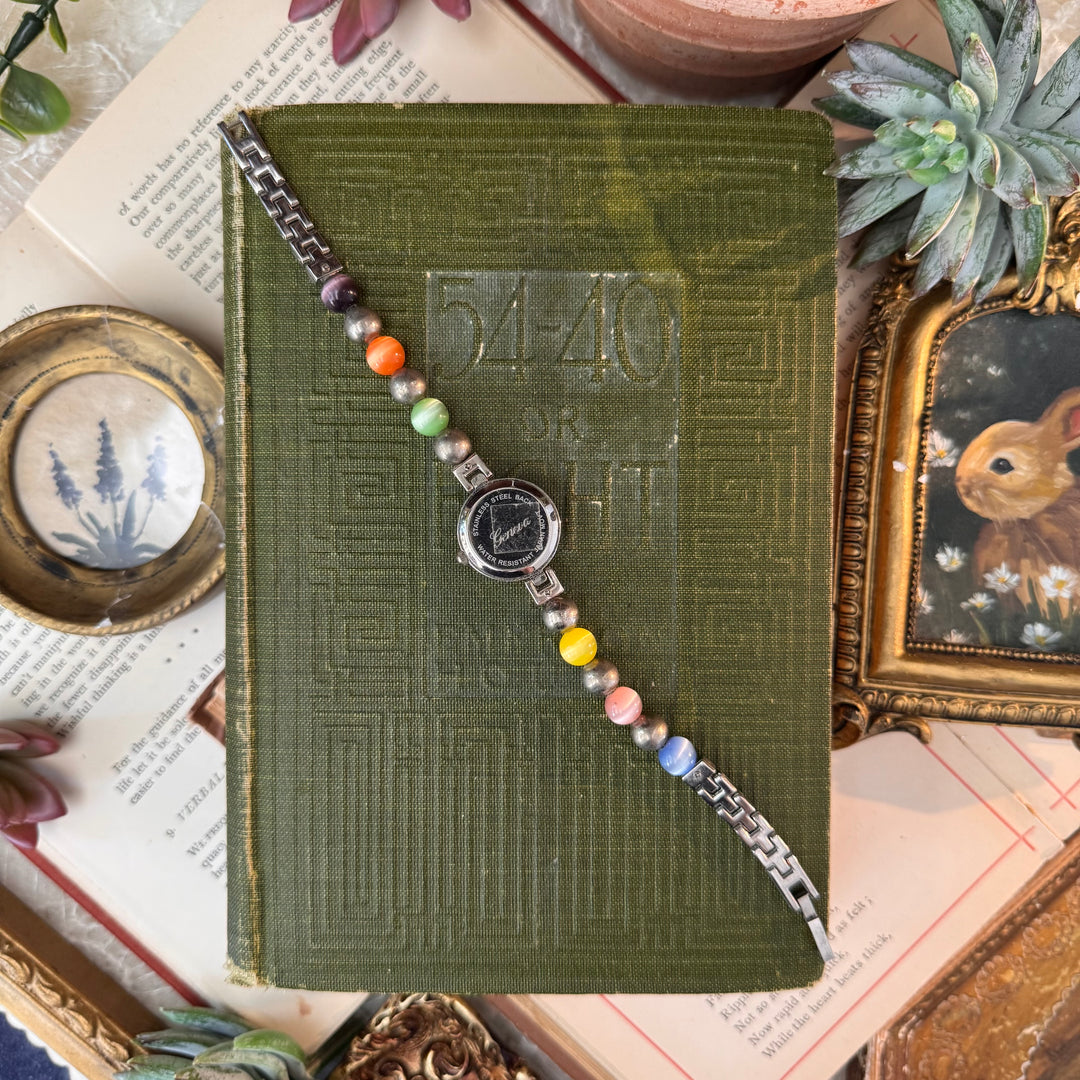 Silver Beaded Watch