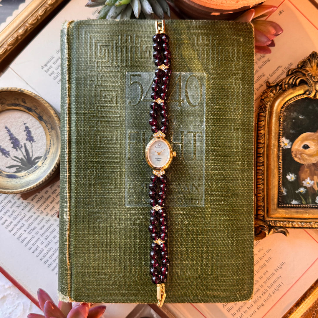 Gold Watch with Beads