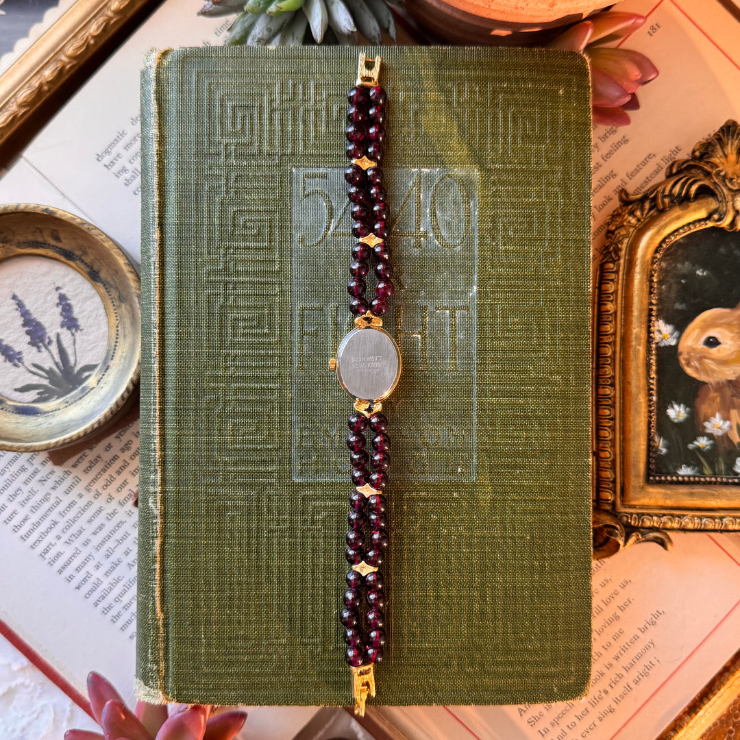 Gold Watch with Beads