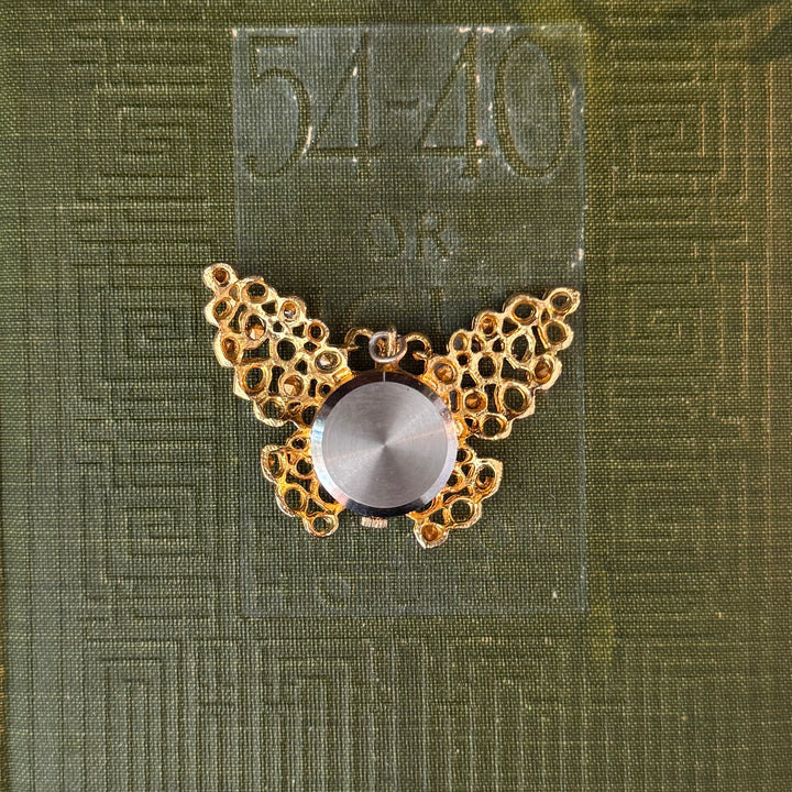 Gold Butterfly Pendant Watch