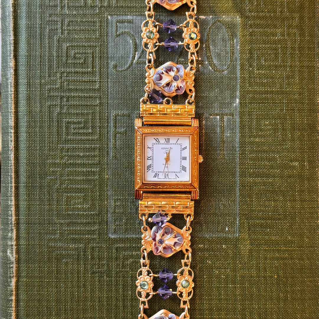 Repurposed Gold Kenneth Jay Lane & Kirks Folly Watch