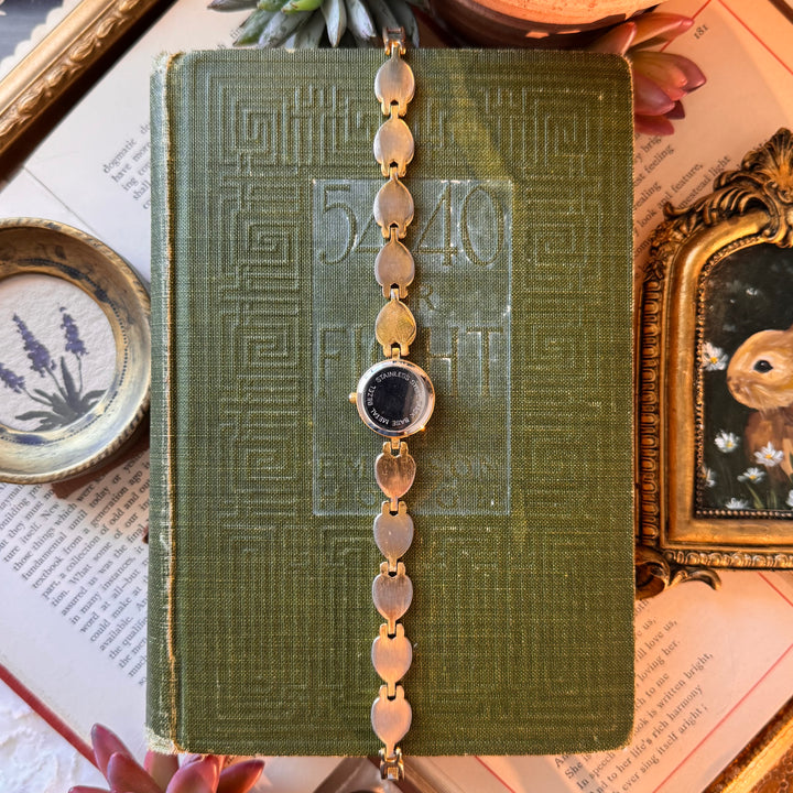 Gold Red Heart Watch