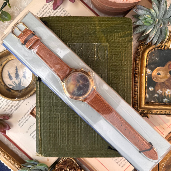 Gold Leather Watch