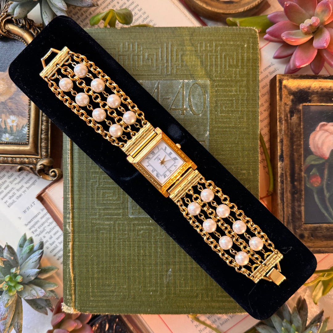 Gold Pearl Watch