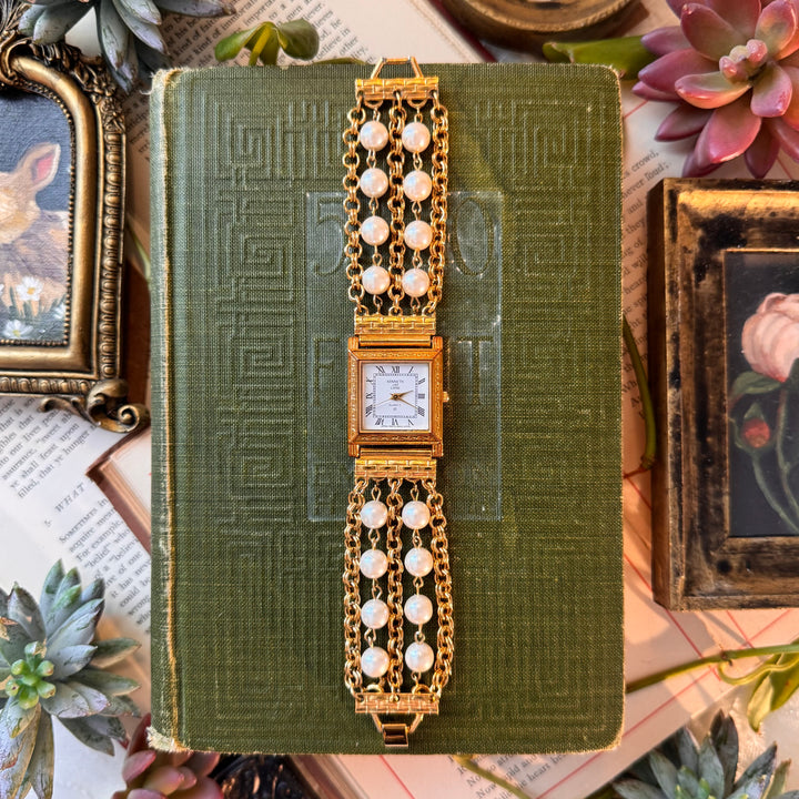 Gold Pearl Watch